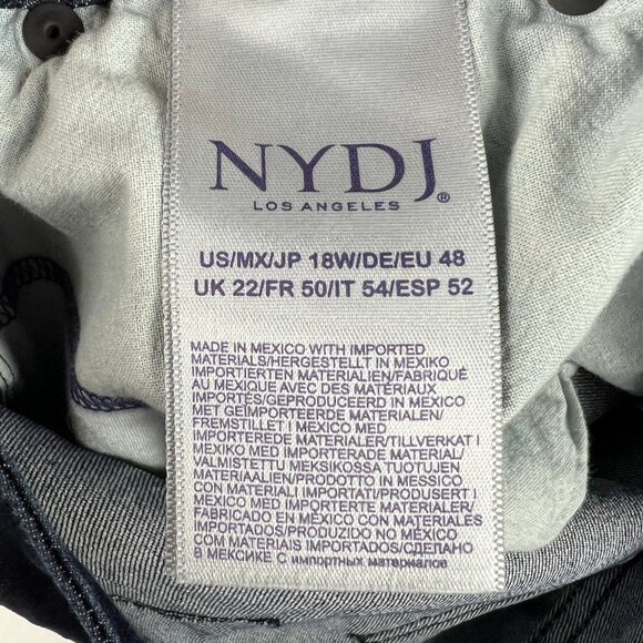 Not Your Daughters Jean Women Plus 39x31* Teresa Trouser Dark Blue Denim Tag 18W - Picture 8 of 16